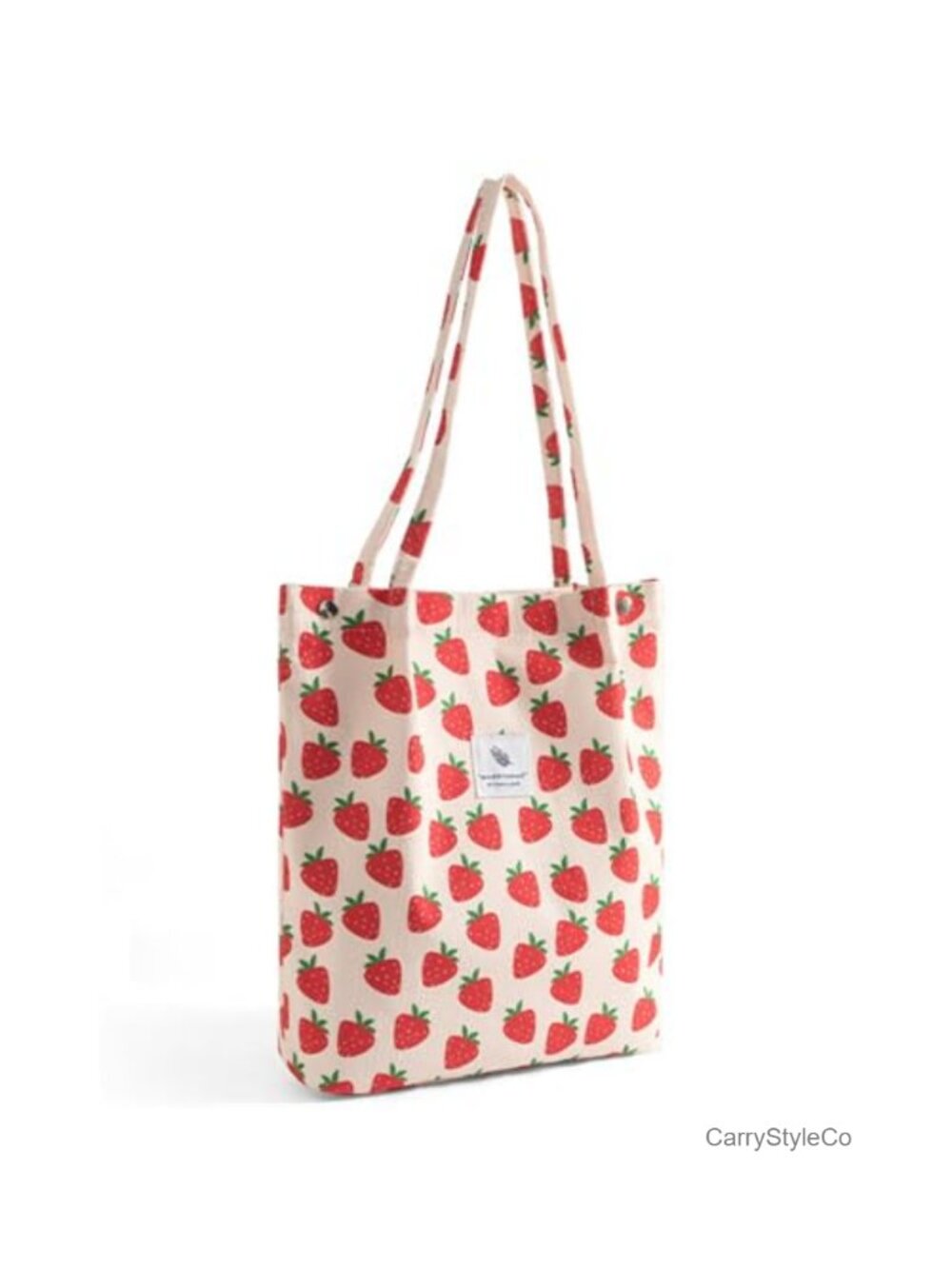 Corduroy Tote Bag Washable Foldable Travel Bag Inner Pockets Laptop Grocery